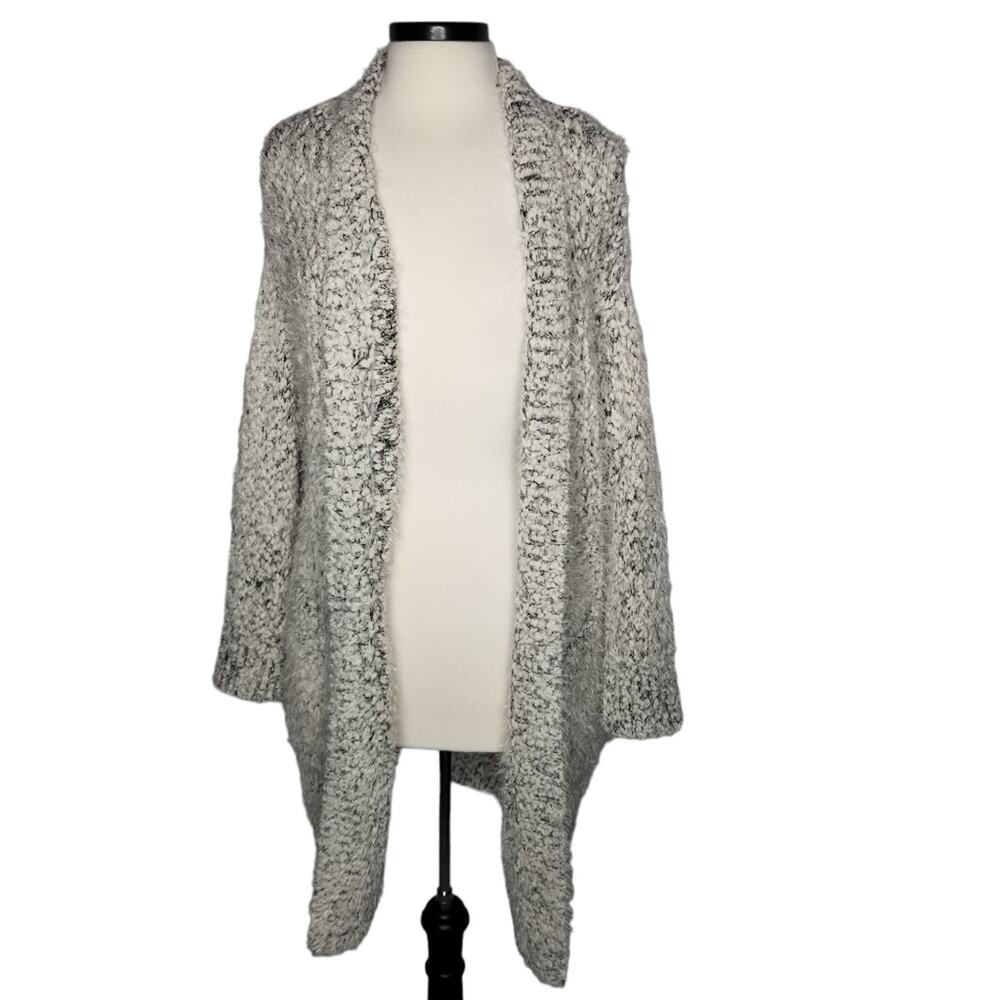 Anthropologie Verte Sweater Open Front Cardigan Sweater Eyelash Knit Cream